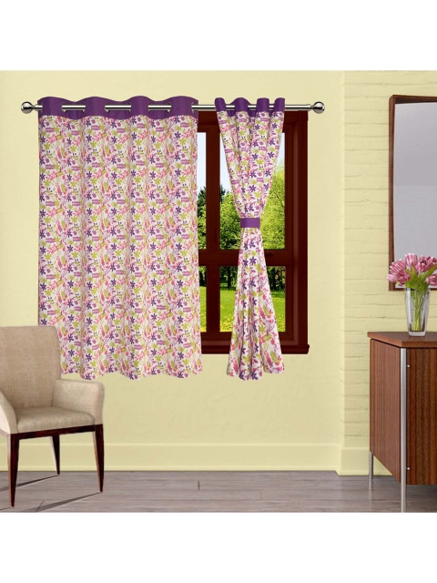 

Lushomes Multicoloured Floral Printed Window Curtain, Multi