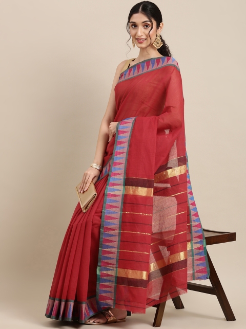 

KALINI Red Pure Cotton Venkatgiri Saree