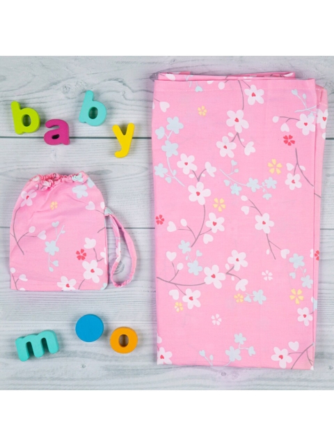 

Baby Moo Infant Pink & White Printed Nursing Cover