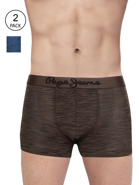 

Pepe Jeans Men Pack Of 2 Solid Trunks 8904311320746, Brown