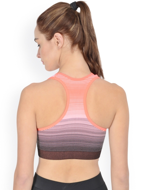 

Da Intimo Orange & Brown Striped Activewear Sports Bra DIX-62