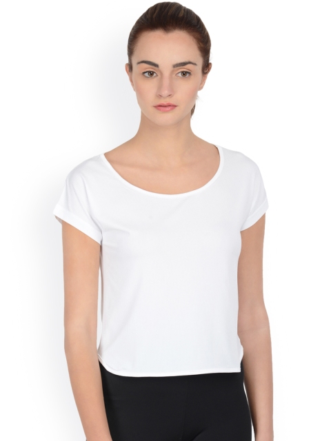 

Da Intimo Women White Solid T-shirt