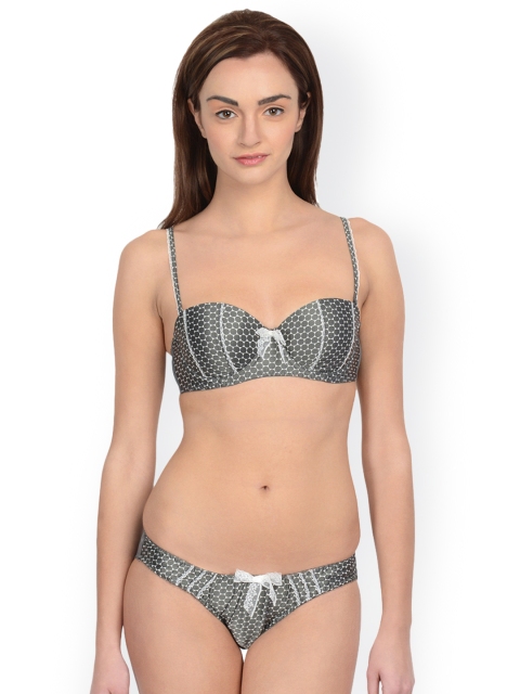 

Da Intimo Grey Printed Lingerie Set DI-796