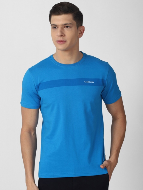 

Van Heusen Sport Men Blue Typography Pockets T-shirt