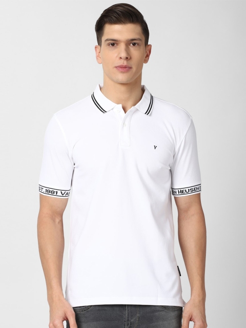 

Van Heusen Sport Men White Polo Collar T-shirt