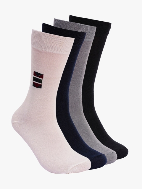 

BuckleUp Men Pack Of 5 Assorted Cotton Calf-Length Socks
