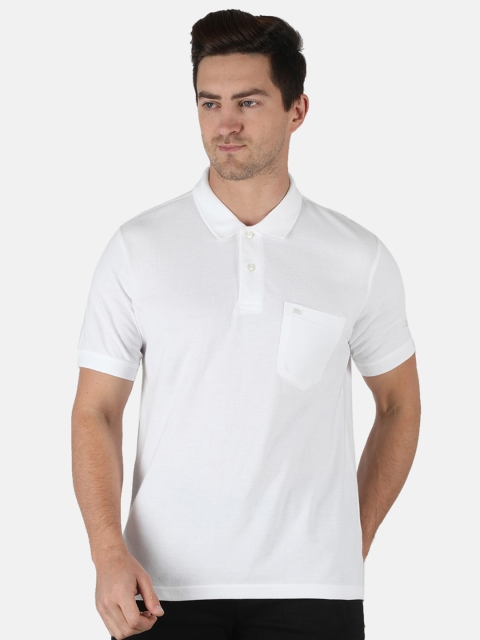 

Monte Carlo Men White Polo Collar T-shirt