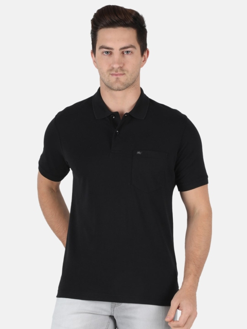 

Monte Carlo Men Black Polo Collar T-shirt