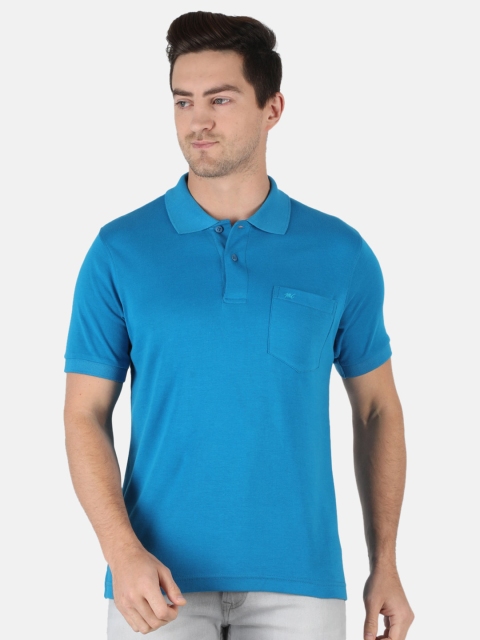 

Monte Carlo Men Blue Polo Collar T-shirt