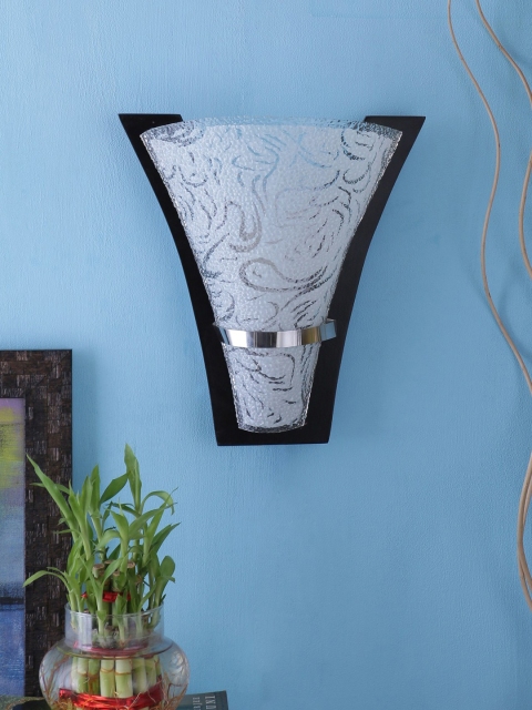 

Devansh Brown & Off White MDF & Glass Wall Mounted Light