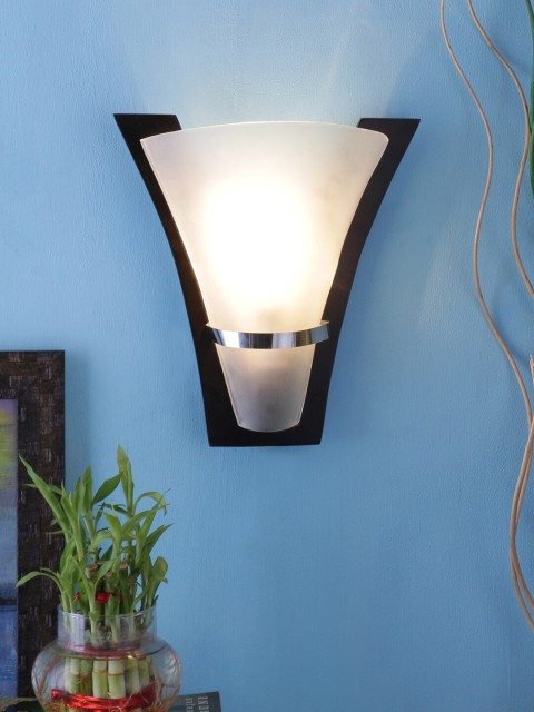 

Devansh Brown & Off White MDF & Glass Wall Mounted Light