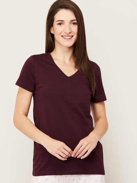 

Ginger by Lifestyle Maroon Pure Cotton Top