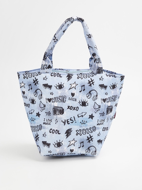 

Ginger by Lifestyle Blue Printed Shopper Tote Bag
