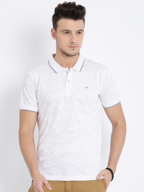 

t-base Men White Pure Cotton Polo Collar T-shirt