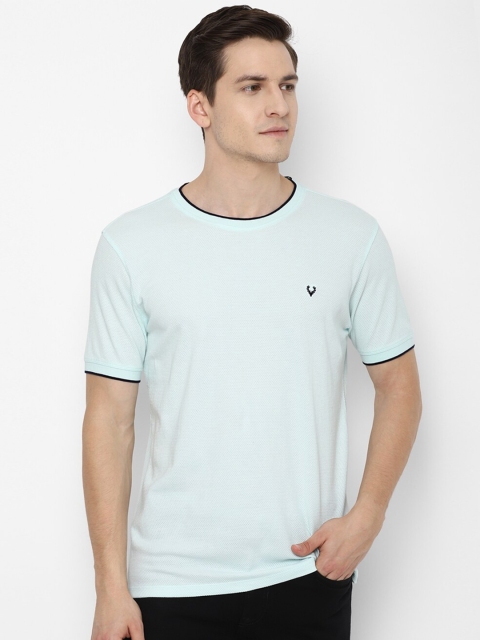 

Allen Solly Sport Men Green Solid Cotton T-shirt