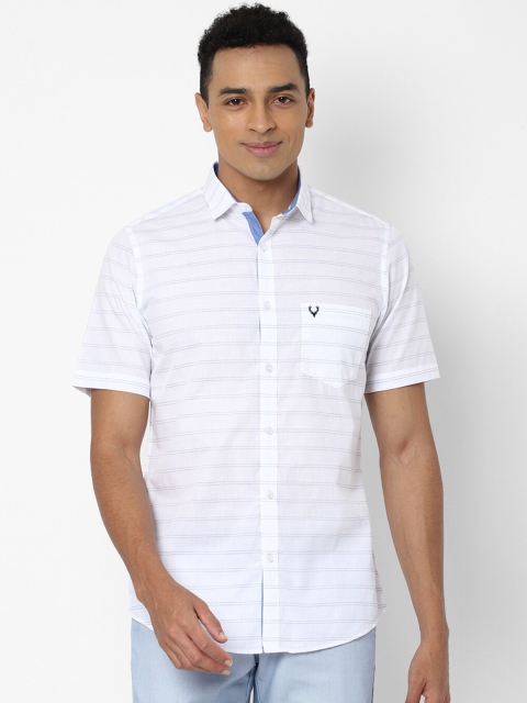 

Allen Solly Men White Slim Fit Horizontal Striped Casual Shirt