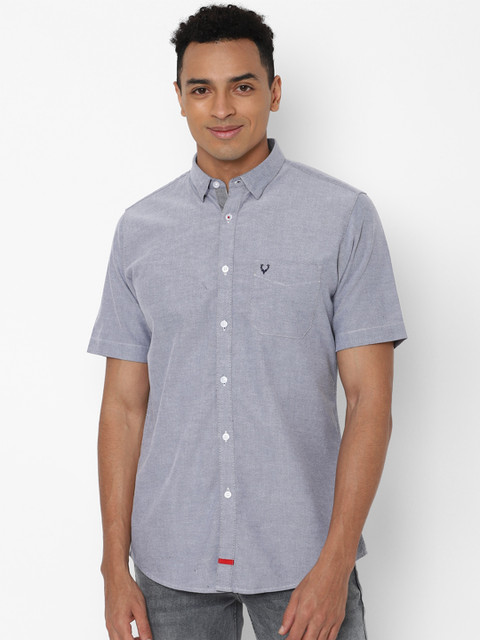 

Allen Solly Men Grey Slim Fit Casual Shirt