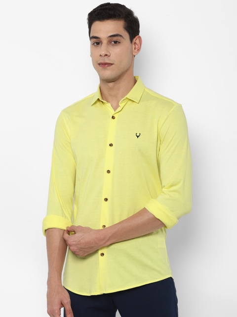 

Allen Solly Men Yellow Slim Fit Cotton Casual Shirt