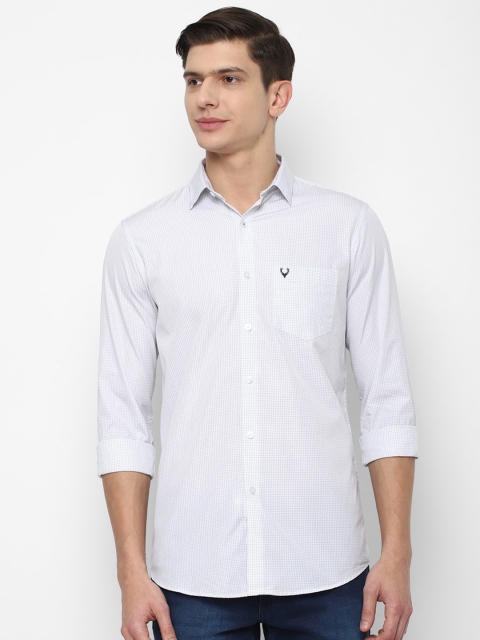 

Allen Solly Men White Slim Fit Striped Casual Shirt