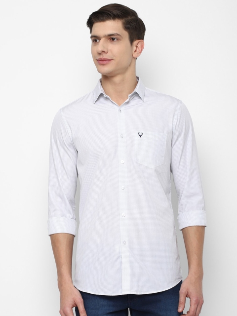 

Allen Solly Men White Slim Fit Striped Casual Shirt