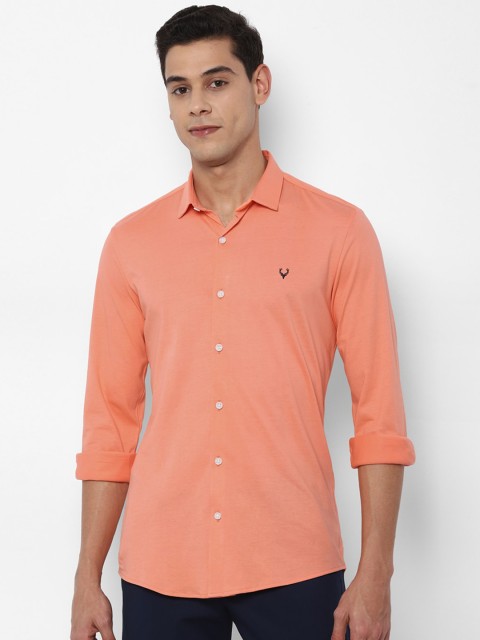 

Allen Solly Men Peach-Coloured Slim Fit Casual Shirt