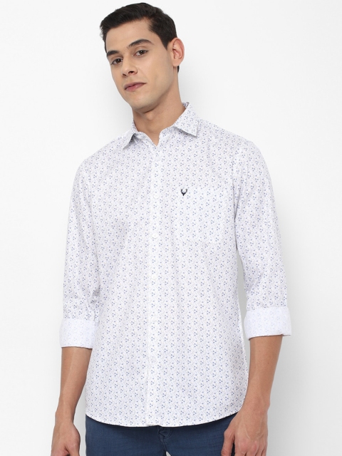 

Allen Solly Men White Slim Fit Printed Casual Shirt