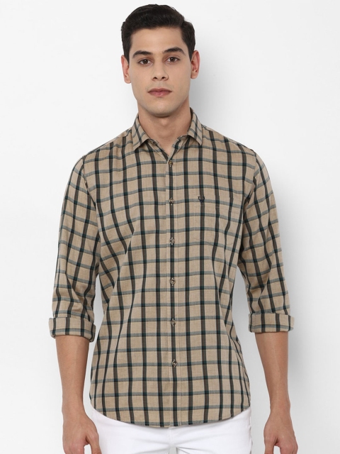 

Allen Solly Men Brown Slim Fit Checked Casual Shirt