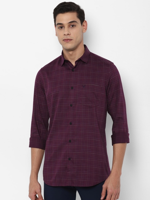 

Allen Solly Men Purple Slim Fit Tartan Checks Checked Casual Shirt