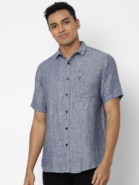 

Allen Solly Men Grey Solid Slim Fit Casual Shirt
