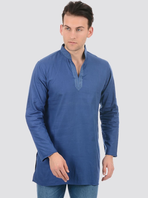 

Ethnicity Men Blue Kurta