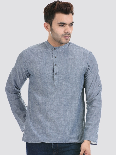 

Ethnicity Men Grey Thread Work Kurta