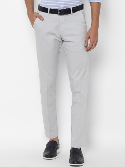 

Allen Solly Men Grey Textured Slim Fit Trousers