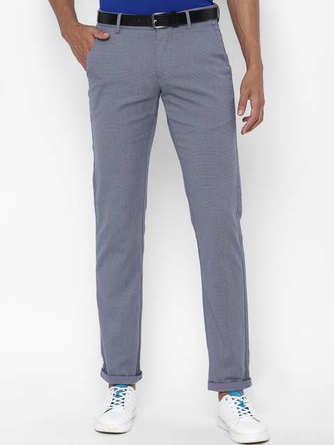 

Allen Solly Men Grey Solid Slim Fit Trousers