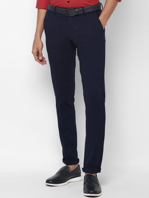 

Allen Solly Men Navy Blue Slim Fit Trousers