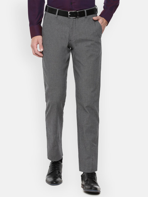 

Louis Philippe Men Grey Slim Fit Formal Trousers