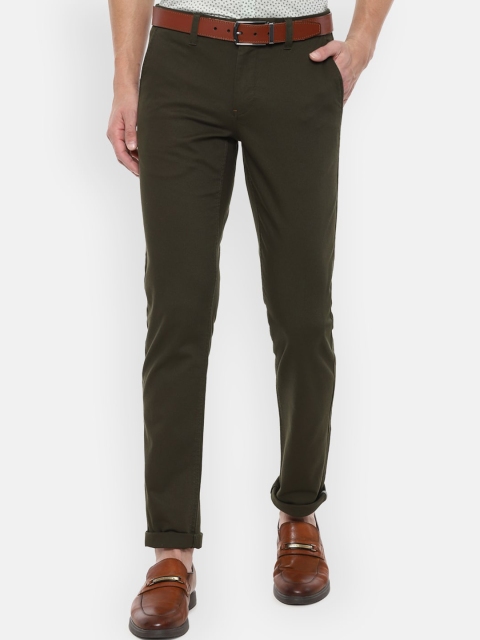 

Louis Philippe Sport Men Olive Green Slim Fit Trousers