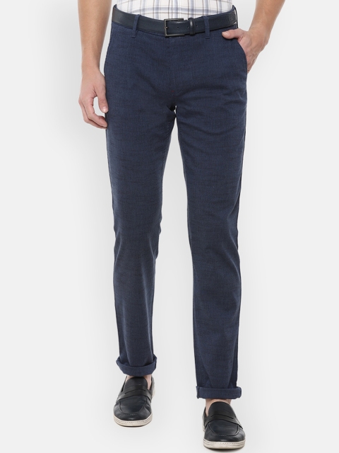 

Louis Philippe Sport Men Navy Blue Slim Fit Trousers