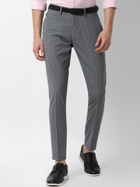 

Louis Philippe Sport Men Grey Checked Slim Fit Formal Trousers
