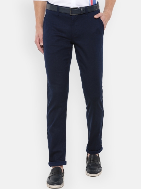 

Louis Philippe Sport Men Navy Blue Slim Fit Trousers