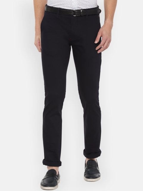 

Louis Philippe Sport Men Black Textured Slim Fit Trousers