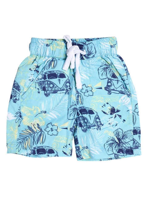 

612 league Boys Blue Printed Shorts