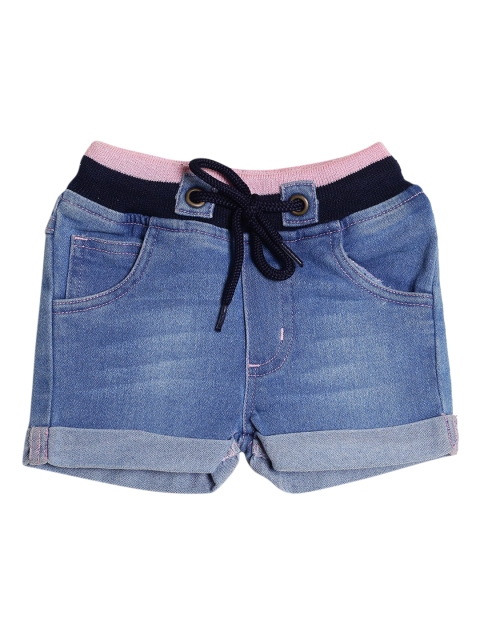 

612 league Girls Blue Washed Denim Shorts