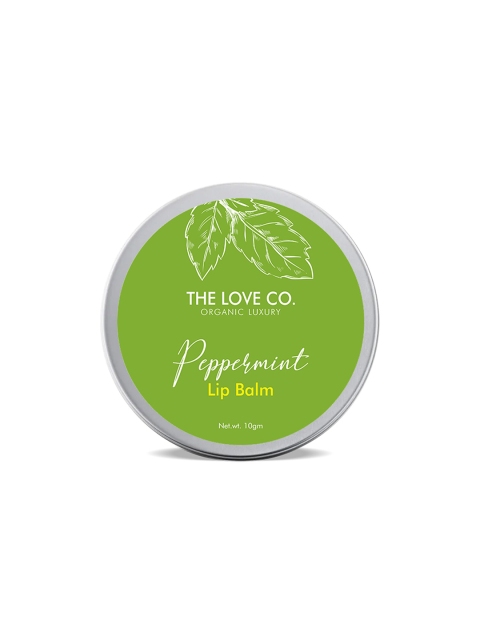 

THE LOVE CO. Organic Luxury Peppermint Lip Balm - 10g, Green