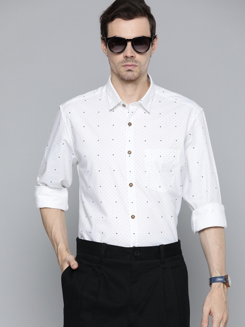 

Indian Terrain Men White Chiseled Cotton Slim Fit Printed Casual Shirt