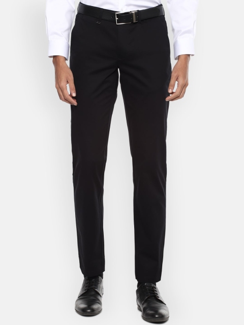 

Van Heusen Men Black Slim Fit Formal Trousers