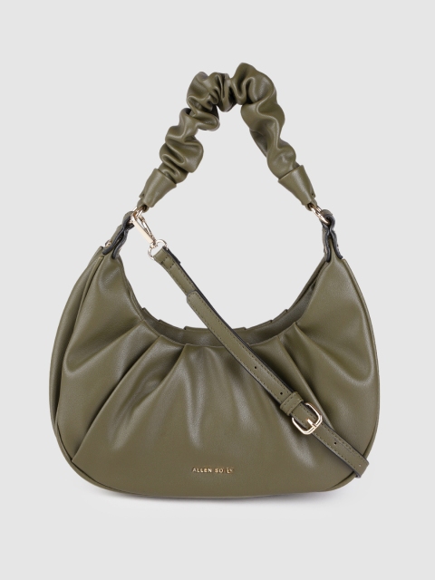

Allen Solly Olive Green Solid Hobo Bag