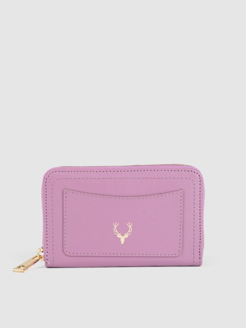 

Allen Solly Women Pink Zip Around Wallet