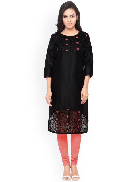 

Satrani Women Black Kurta