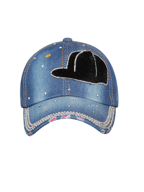 

FabSeasons Women Blue Embellished Denim Cap