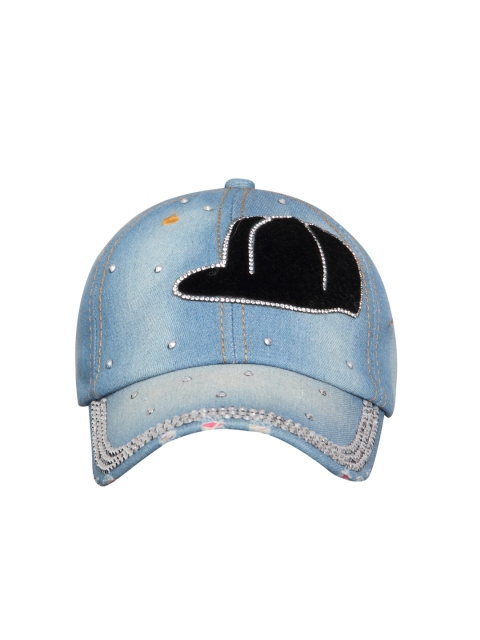 

FabSeasons Women Blue Embellished Denim Cap